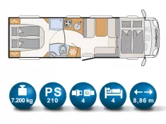 Bild 17 Dethleffs GLOBETROTTER XXL A 9050-2 DBM