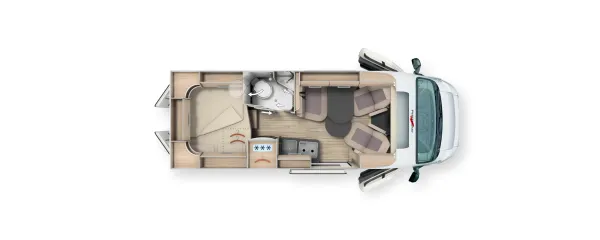 Tagesgrundriss Malibu Van Comfort 600 DB charming GT skyview