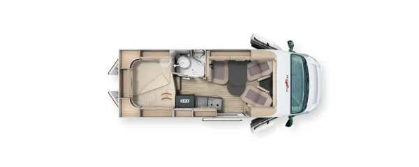 Tagesgrundriss Malibu Van Diversity 600 DB K charming coupé
