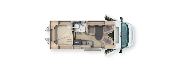 Tagesgrundriss Malibu Van Diversity 600 DB K charming GT skyview