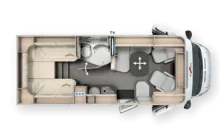 Grundriss Tag Malibu T 430 LE Touring | FAHRASSISTENZ | AUßENDUSCHE