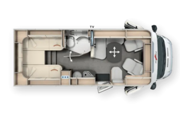 Tagesgrundriss Malibu T 430 LE Touring
