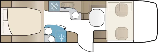 Tagesgrundriss Kabe Crown i810 LQB Tandem Tagesgrundriss Kabe Crown i810 LQB Tandem