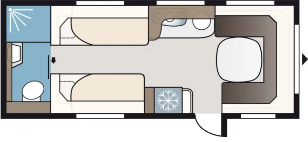 Tagesgrundriss Kabe Safir 600 TDL