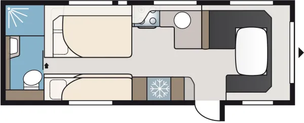 Tagesgrundriss Kabe Royal 740 CTDL E9 Tagesgrundriss Kabe Royal 740 CTDL E9