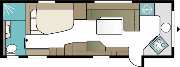 Tagesgrundriss Kabe Royal 780 TDL FK E5