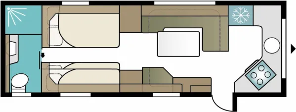 Tagesgrundriss Kabe Royal 780 TDL FK E9