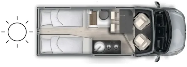 Tagesgrundriss Ahorn Camp Van 620