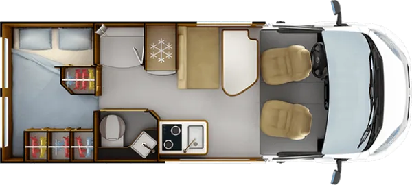 Tagesgrundriss Rapido Vans V55