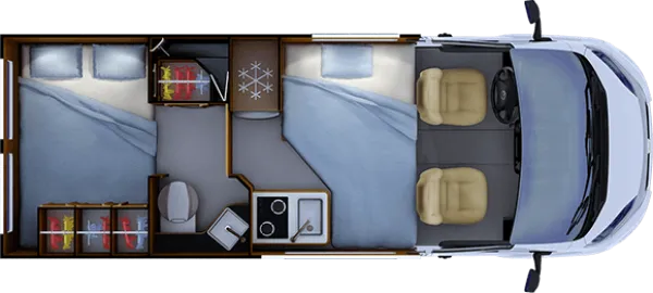 Nachtgrundriss Rapido Vans V55