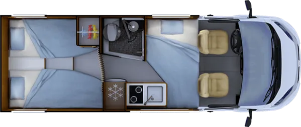 Nachtgrundriss Rapido Vans V68