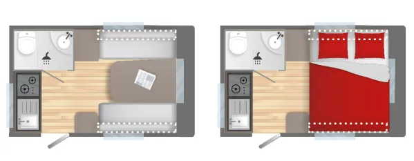 Tagesgrundriss Trigano Mini Freestyle MINI 290