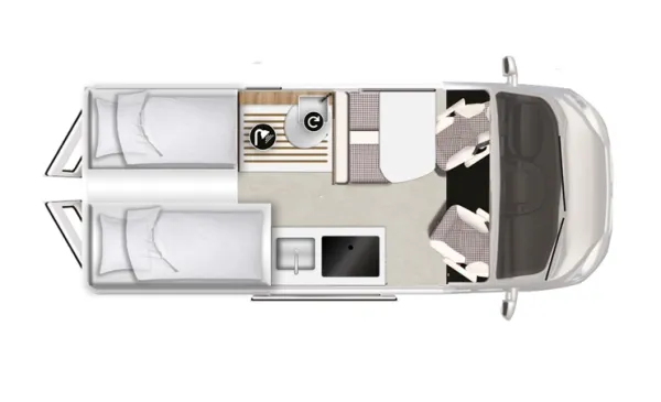 Tagesgrundriss Karmann Mobil Davis 600 Lifestyle Tagesgrundriss Karmann Mobil Davis 600 Lifestyle