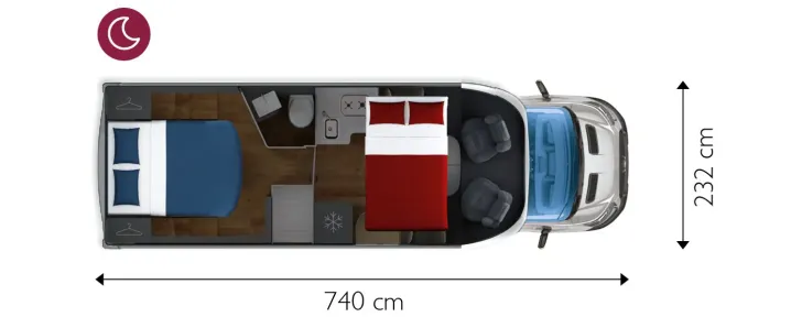 Grundriss Nacht GIOTTILINE Siena 397 P.Edition,Hubbett.,p.Security