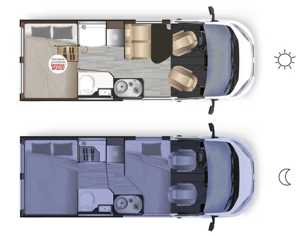 Tagesgrundriss Dreamer Fun D55