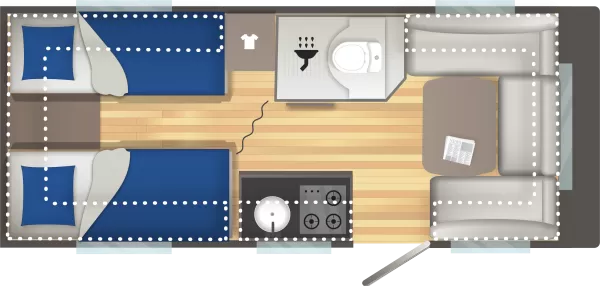 Tagesgrundriss Caravelair Exclusive Line 522