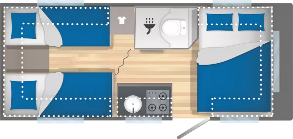Nachtgrundriss Caravelair Exclusive Line 522