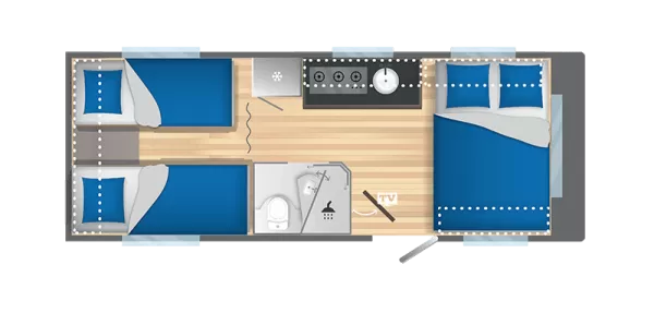 Nachtgrundriss Caravelair Exclusive Line 542