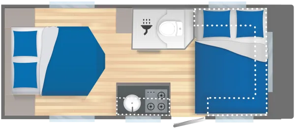 Nachtgrundriss Caravelair Exclusive Line 520