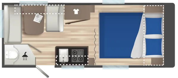 Tagesgrundriss Caravelair Alba 460