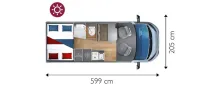 Grundriss Tag GIOTTILINE Giottivan 60 BY GSR2,PackYoung,140PS,Diesel-H.