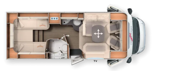 Grundriss Tag Carthago c-tourer T 148 LE H *sofort verfügbar*