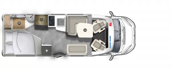 Tagesgrundriss Eura Mobil Profila RS 675 SB