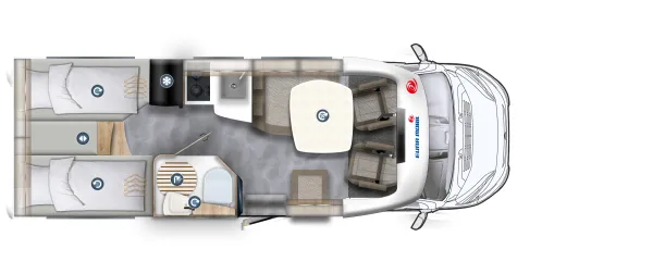 Tagesgrundriss Eura Mobil Profila RS 695 EB