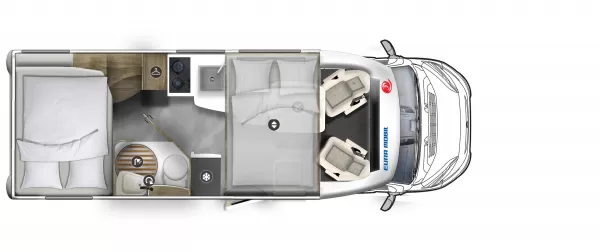 Tagesgrundriss Eura Mobil Profila RS 695 HB