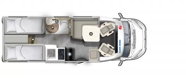 Tagesgrundriss Eura Mobil Profila T 660 EB