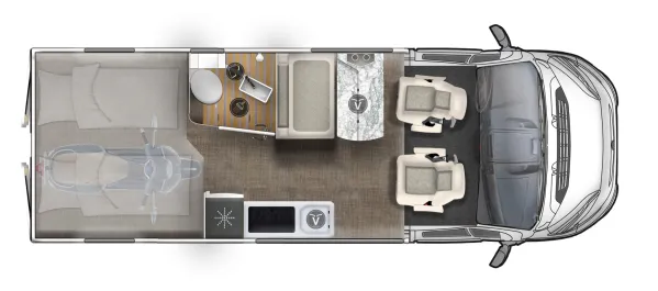 Tagesgrundriss Eura Mobil Van 635 HB