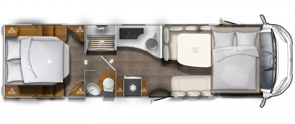 Tagesgrundriss Eura Mobil Integra 890 QB