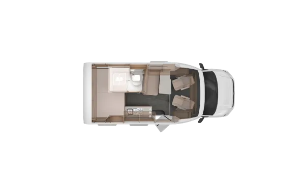 Tagesgrundriss Knaus Tourer VAN 500 MQ
