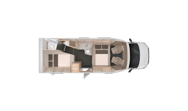 Nachtgrundriss Knaus Van TI Plus 700 LF Platinum Selection