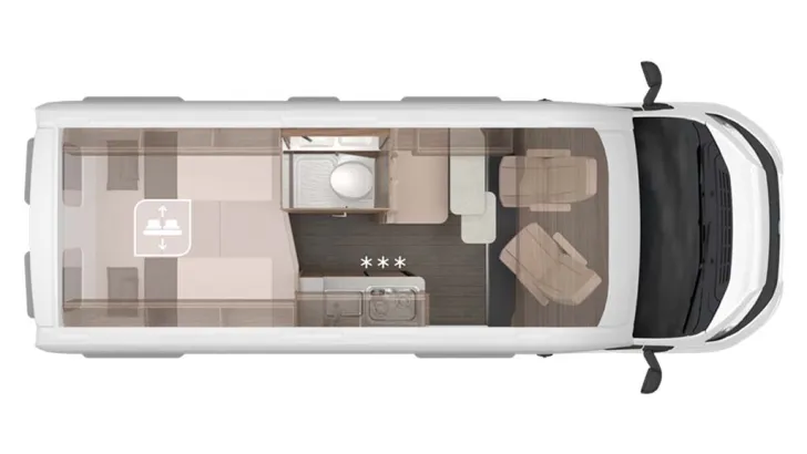Grundriss Tag Knaus BoxLife 600 ME Automatische SAT