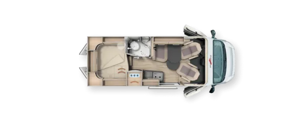 Tagesgrundriss Malibu Van Comfort 600 DB charming GT skyview