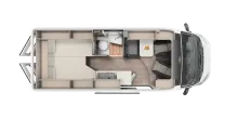Grundriss Tag Carado CV 640 PRO+ # Automatik # Dieselheizung