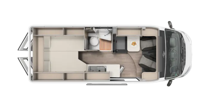 Grundriss Tag Carado CV 640 PRO+ Automatik + Dieselheizung