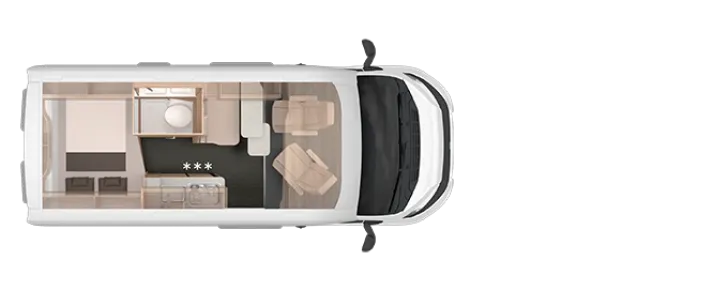 Grundriss Tag Knaus BoxLife Pro 540 ROAD 8 Pakete | Vollausstattung