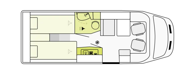 Tagesgrundriss Etrusco V 6.6 SF Tagesgrundriss Etrusco V 6.6 SF