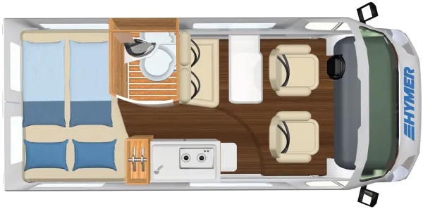 Tagesgrundriss Hymer Free 540 Blue Evolution