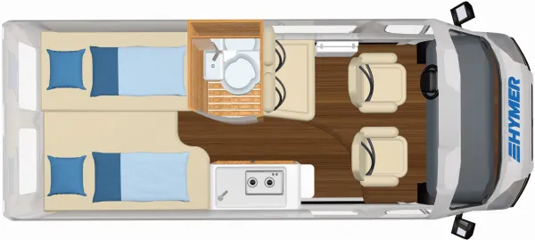 Tagesgrundriss Hymer Camper Van Yosemite