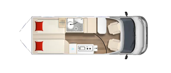 Tagesgrundriss Bürstner Eliseo C 642