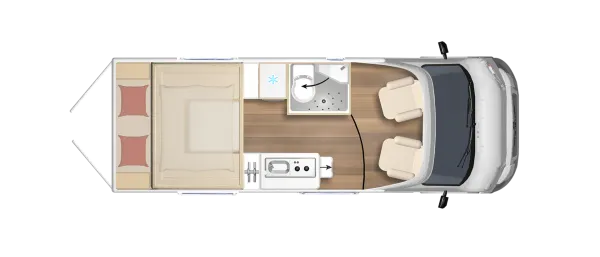 Tagesgrundriss Bürstner Eliseo C 644