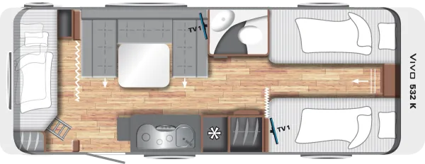 Tagesgrundriss LMC Vivo 532 K
