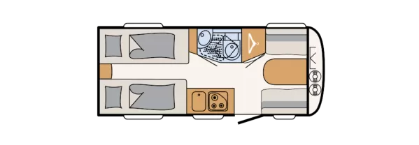 Tagesgrundriss Dethleffs c' joy 460 LE