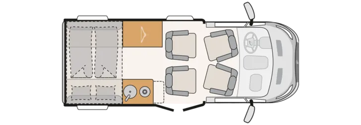Grundriss Tag Dethleffs Yoka Go T 1 Chassis Paket+155PS*