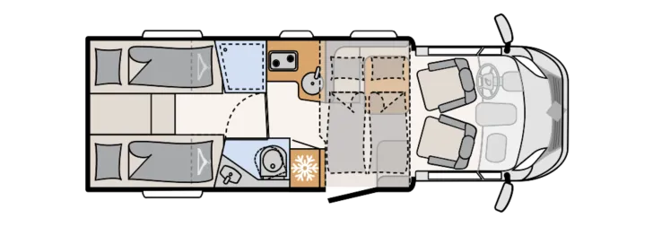 Grundriss Tag Dethleffs Just Camp T 7052 EB SALE