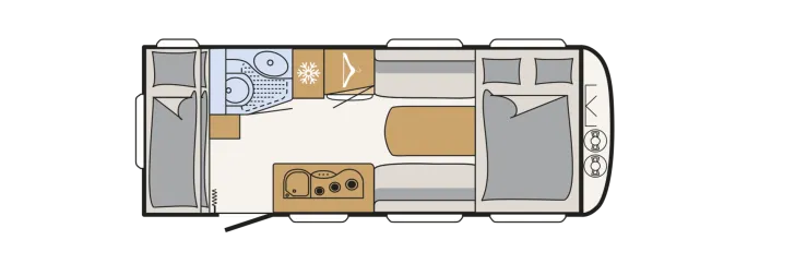 Grundriss Tag Dethleffs c' joy 480 QLK Active Active Paket