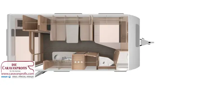 Grundriss Tag Knaus Südwind 540 FDK 60 Years 2025 / Garagentür /